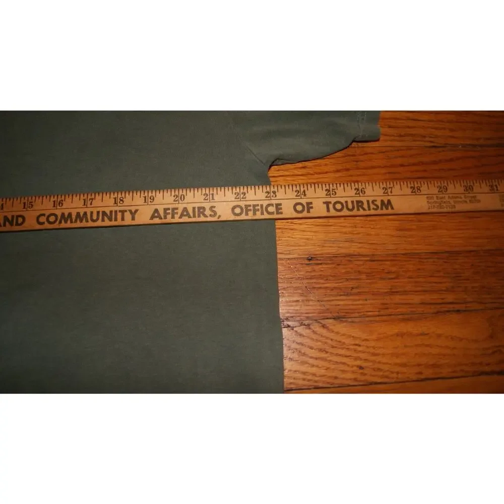 Foxglove Daisy Tulip Flower Screen Print Olive Green XL TShirt Comfort Colors - Picture 6 of 7